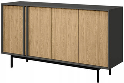 Komoda ALSY 6 163cm, Meble Pokojowe ALSY Antracyt / Dąb Olejowany