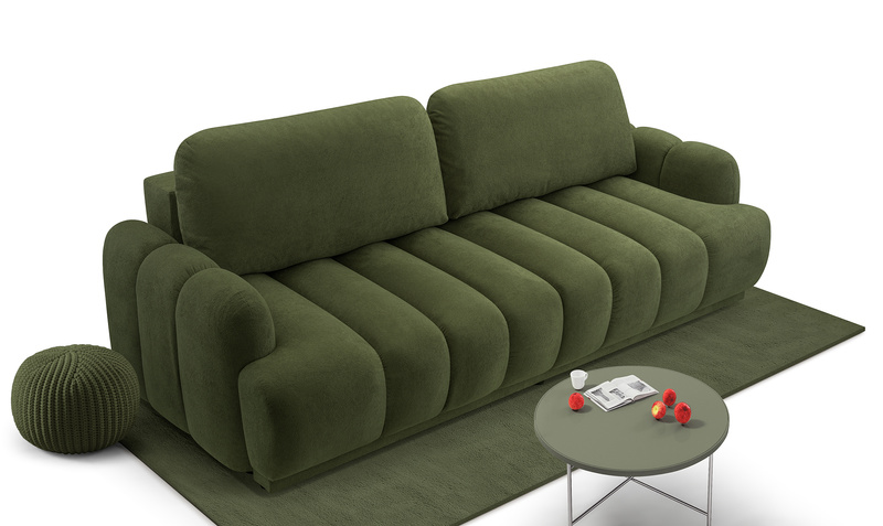 Kanapa Rozkładana, Sofa z funkcją spania CAMBIALE 240 cm, Wygodna