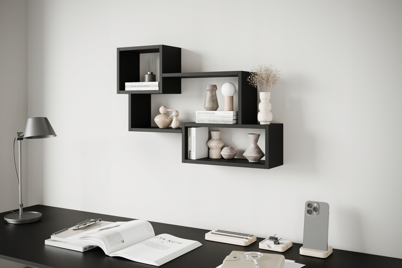 Półka wisząca TRIO 005 Czarny Grafit