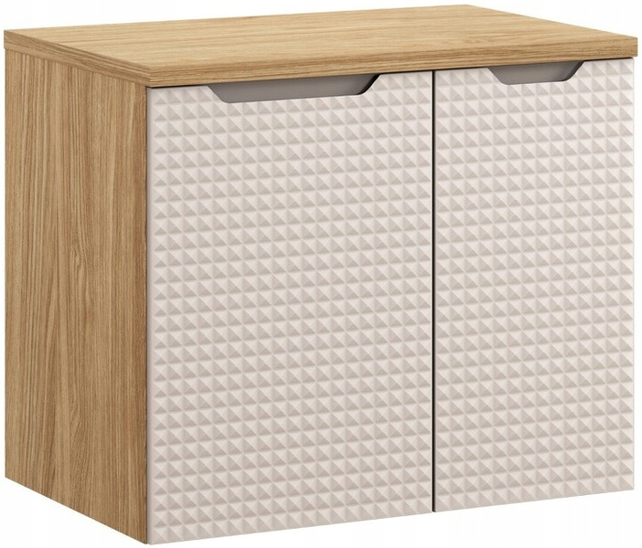 Zestaw meblowy 70cm z blatem, Meble łazienkowe LUXOR Dąb Olejowany / Beż