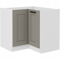 Szafka kuchenna dolna narożna LUNA 90x90 DN 2F BB CLAY GREY / BIAŁY MAT