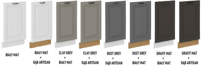 Front do zmywarki STILO ZM 713x446 CLAYGREY/DĄB ARTISAN