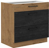Szafka kuchenna dolna VIGO 80 D 3S BB DARK WOOD / DĄB LANCELOT