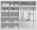 Szafa przesuwna A11 230 / 245 / 62 lustro, różne kolory i rozmiary