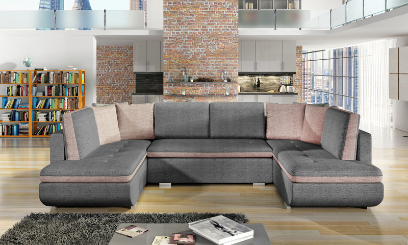 Narożnik z funkcją spania ARGENT U 367 cm, Rogówka, Rozkładany