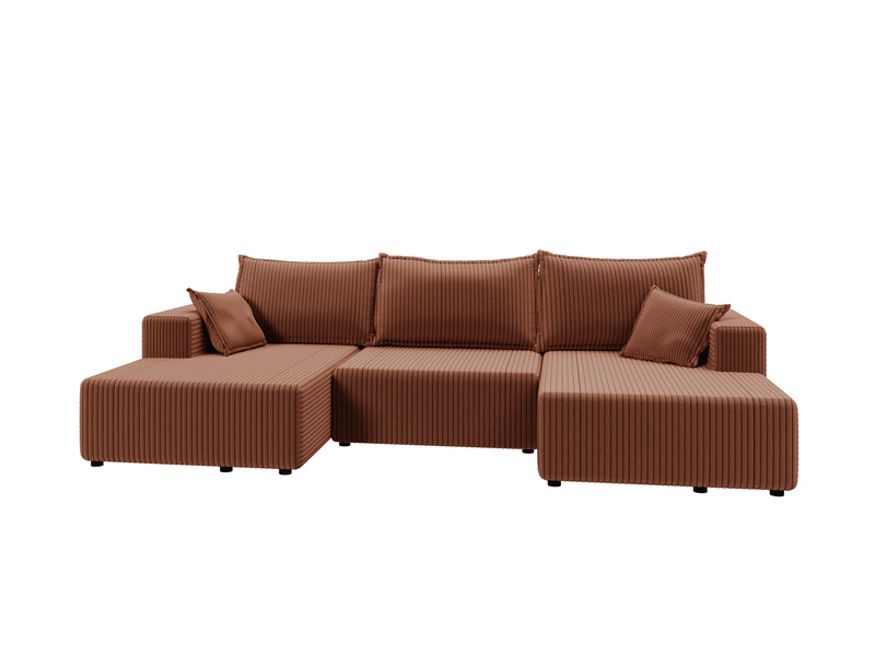 Narożnik z Funkcją Spania SOFT U 333 cm, Rozkładany, Pojemnik, Rogówka