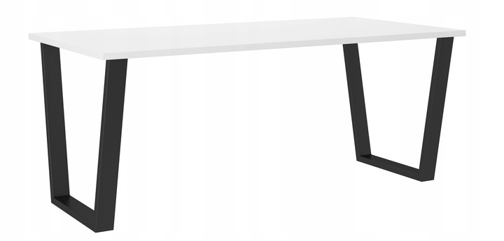 Stół loftowy do jadalni CEZAR 185x90 BIAŁY