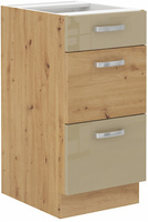 Szafka kuchenna dolna ARTISAN 40 D 3S BB CAPPUCCINO POŁYSK / DĄB ARTISAN