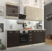 Front do zmywarki 60 cm z panelem sterującym z góry ZM 713x596 DĄB FERRARA, LEGNO CIEMNE, Meble Kuchenne CHAMONIX