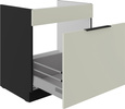 Szafka kuchenna dolna ARONA 80 ZL 1S BB CASHMERE / CZARNY MAT