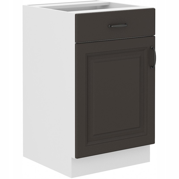 Szafka kuchenna dolna STILO 50 D 1F 1S BB GRAFIT MAT/BIAŁY MAT