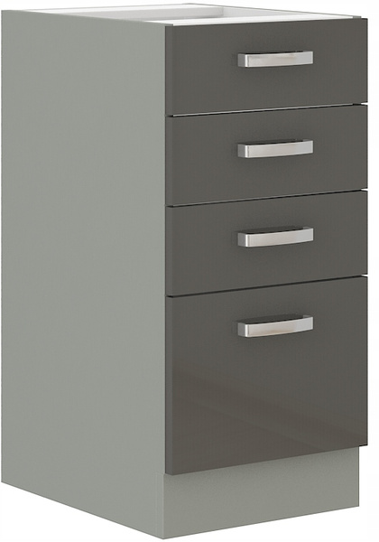 Meble kuchenne GREY SZARY POŁYSK / SZARY PLATYNOWY zestaw kuchnia 240cm