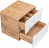 Szafka pod umywalkę 828 60cm, Meble łazienkowe ARUBA Dąb Craft/Biały Połysk