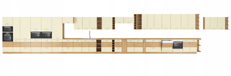 Szafka kuchenna ARTISAN 60 DKS-210 3S 1F KREM POŁYSK / DĄB ARTISAN