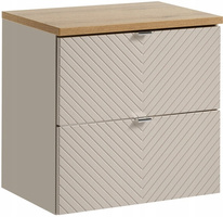 Zestaw meblowy 60cm z blatem, Meble łazienkowe VIVA Kaszmir/Dąb Coast Evoke