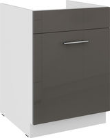 Szafka kuchenna dolna LARA 60 ZL 1S BB BIAŁY/GRAFIT POŁYSK