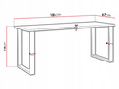 Stół loftowy do jadalni IMPERIAL 185x67 BIAŁY