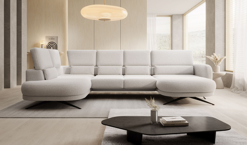 Narożnik ILUSIO XL 346 cm, Elektryczny wysuw siedziska, Regulacja Oparć