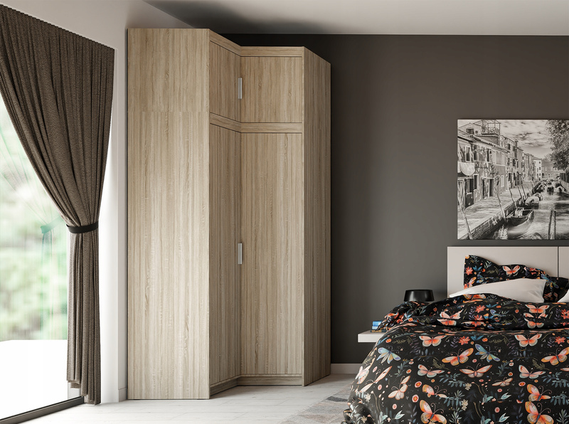 Nadstawka do szafy ELENA 2D NAROŻNA Dąb Sonoma