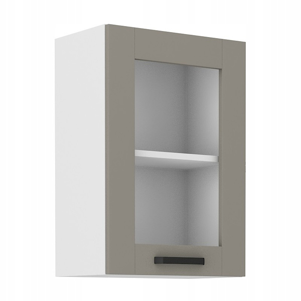 Meble kuchenne zestaw LUNA CLAY GREY / BIAŁY kuchnia szafki 260cm