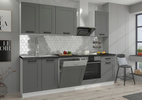 Szafka kuchenna dolna LUNA 50 D ZL 1F BB CLAY GREY / BIAŁY MAT