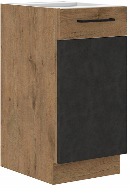 Szafka kuchenna dolna VIGO 40 D 1F BB DARK WOOD / DĄB LANCELOT