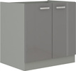 Szafka kuchenna dolna GREY 80 ZL 2F BB SZARY POŁYSK / SZARY PLATYNOWY