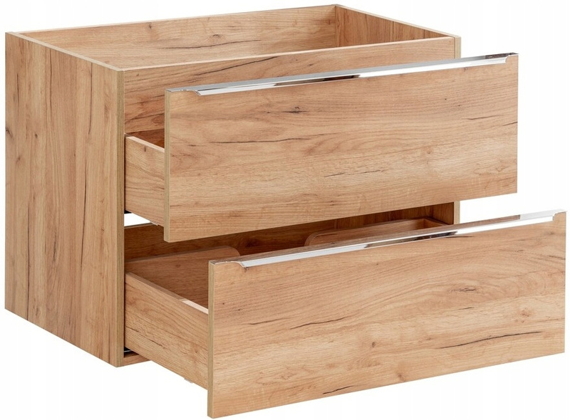 Szafka łazienkowa pod umywalkę 80cm, Meble łazienkowe CAPRI Dąb Craft Złoty