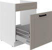 Szafka kuchenna dolna LUNA 60 ZL 1S BB CLAY GREY / BIAŁY MAT