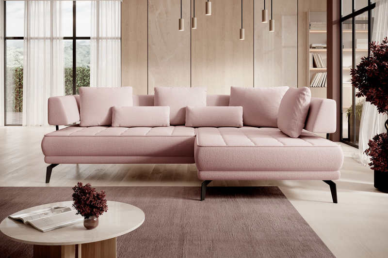 Narożnik GIOTTO L 242 cm, Elektryczny wysuw siedziska, Rogówka