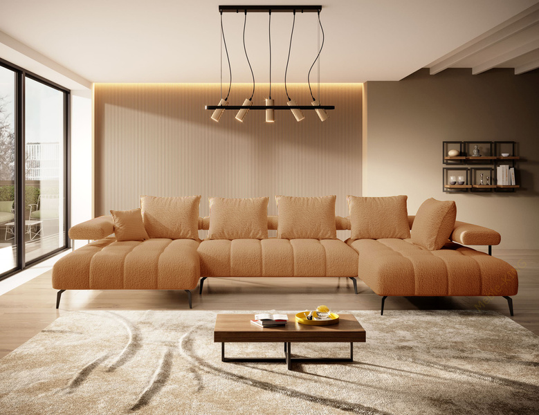 Narożnik MAGNETIC XL 371 cm, Elektryczny wysuw siedziska