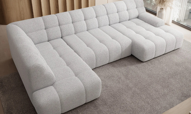 Nowoczesny Narożnik COCOON XL 366 cm, Elektryczny wysuw siedziska