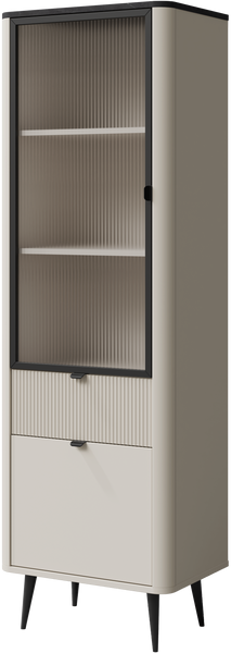 Witryna MARLY 3 60cm, Meble Pokojowe MARLY, KASZMIR / ORZECH