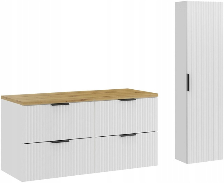 Blat łazienkowy 120cm, Meble łazienkowe DĄB ARTISAN