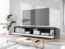 Szafka RTV Lowboard D 180cm CZARNY GRAFIT / FALA MDF