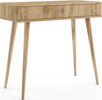 Konsola BOHO z szufladą, drewniane nogi DĄB CRAFT ZŁOTY