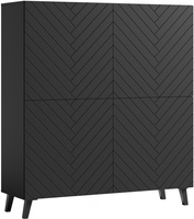 Komoda PHUKET 120x120 Czarny Grafit Jodełka