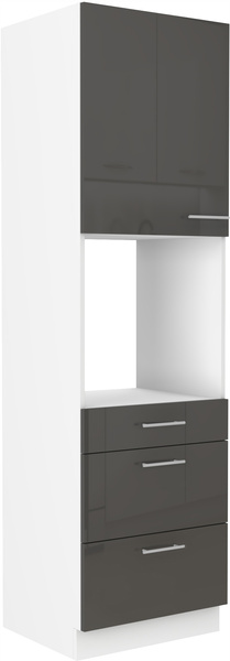 Szafka kuchenna LARA 60 DPS-210 3S 1F BIAŁY/BIAŁY POŁYSK