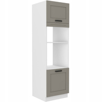 Szafka kuchenna słupek LUNA 60 DPM-210 2F CLAY GREY / BIAŁY MAT
