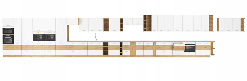 Szafka kuchenna dolna ARTISAN 90x90 DN 2F BB BIAŁY POŁYSK / DĄB ARTISAN