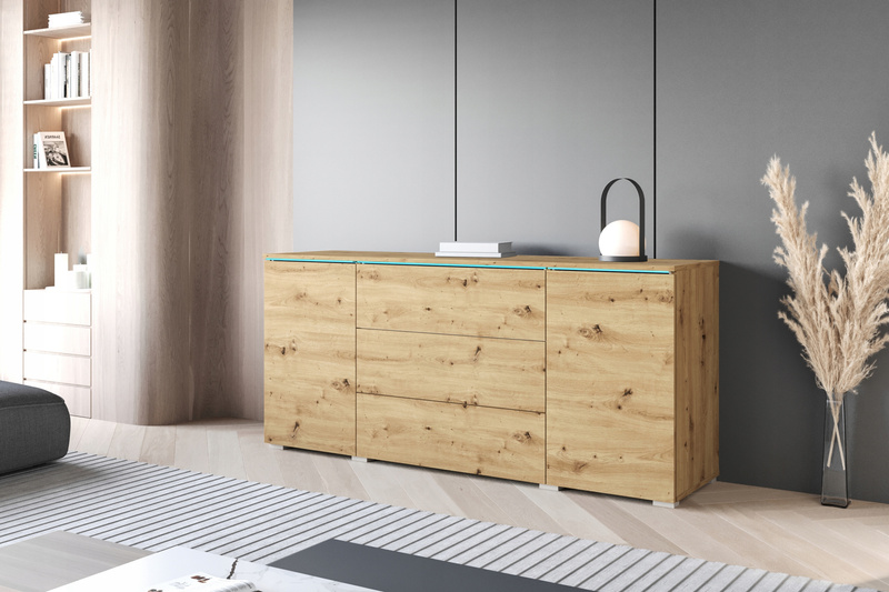 Komoda VERA 150 Matera / Biały Połysk