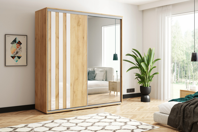 Szafa przesuwna A8 150 / 215 / 62 lustro, różne kolory i rozmiary