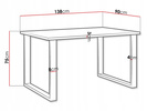Stół loftowy do jadalni IMPERIAL 138x90 LANCELOT