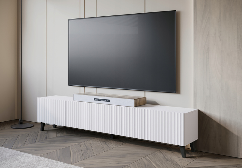 Szafka RTV PHUKET 190 Dąb Artisan / Białe Ryfle