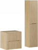 Zestaw meblowy 60cm z blatem, Słupek, Meble łazienkowe NORDIC Dąb Cremona