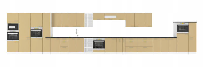 Front do zmywarki LARA ZM 713x596 BIAŁY/CAPPUCCINO POŁYSK