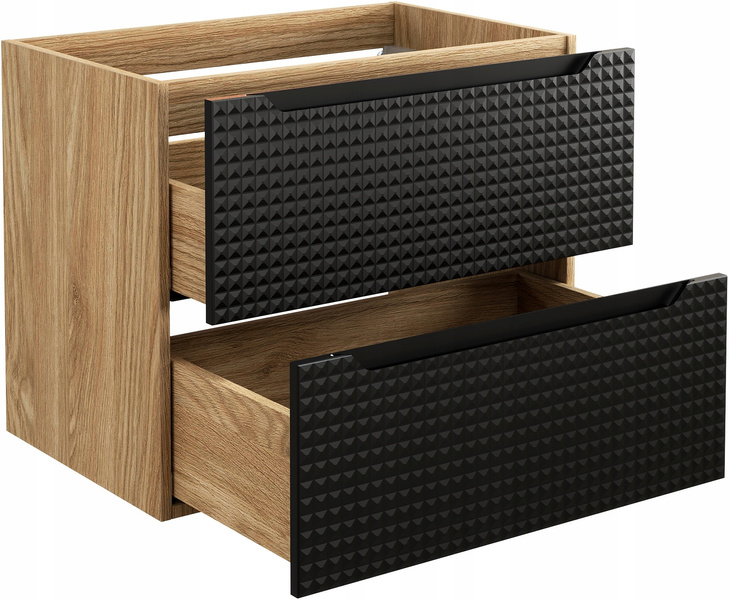 Szafka pod umywalkę 70cm, Meble łazienkowe LUXOR Dąb Olejowany / Czarny