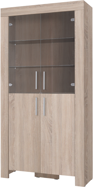 Witryna CEZAR 3, Witryna 100cm, LED, Biały