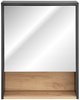 Szafka z lustrem 60cm, Meble łazienkowe BORNEO Szary Kosmos / Dąb Artisan