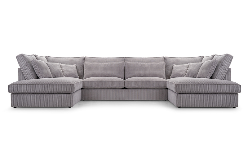 Duży Narożnik Do Salonu COBRA U 407 cm, Rogówka, W kształcie U